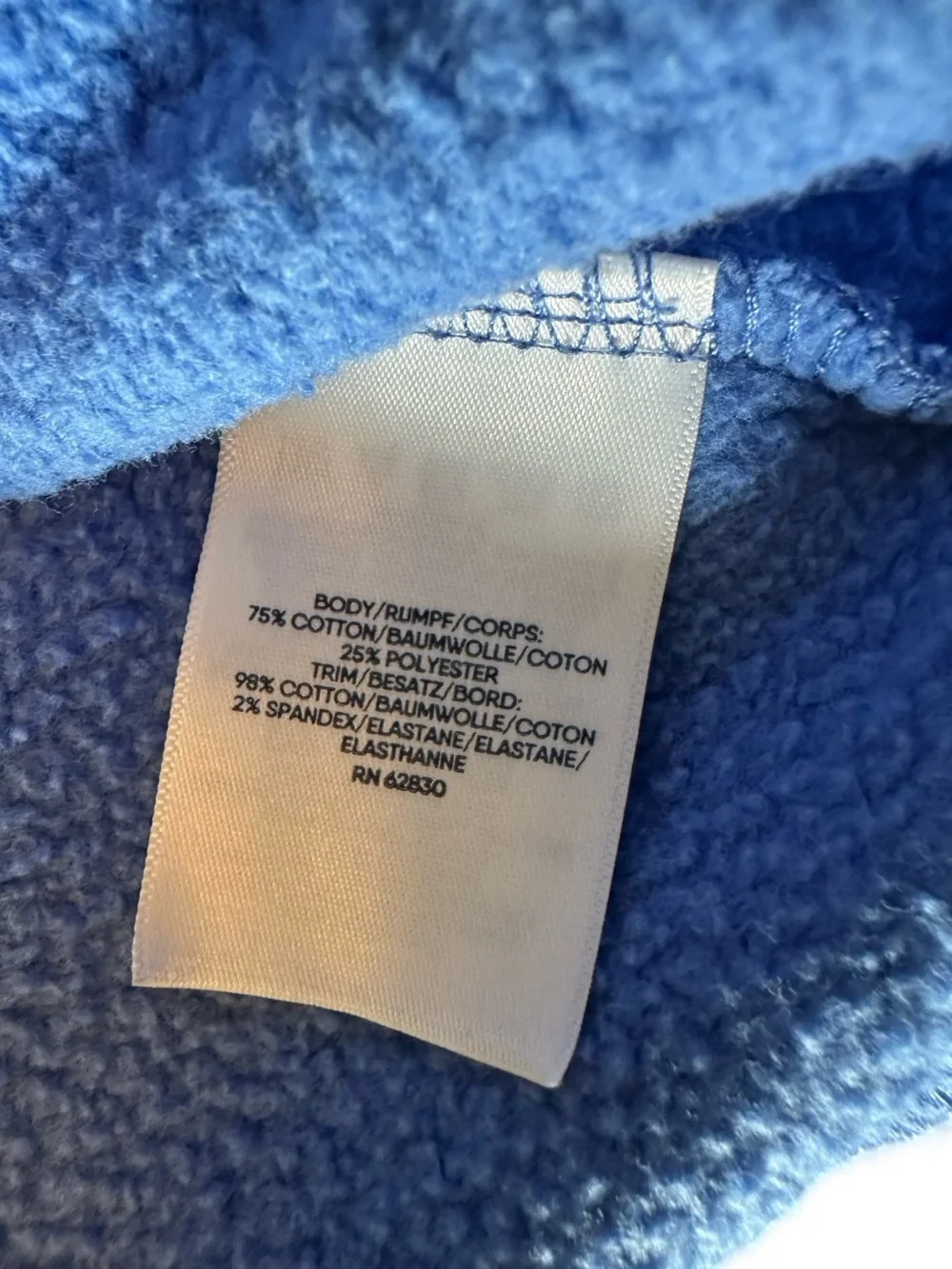 Lands' End 100% Cotton Men's Periwinkle Crewneck Sweatshirt Sz L